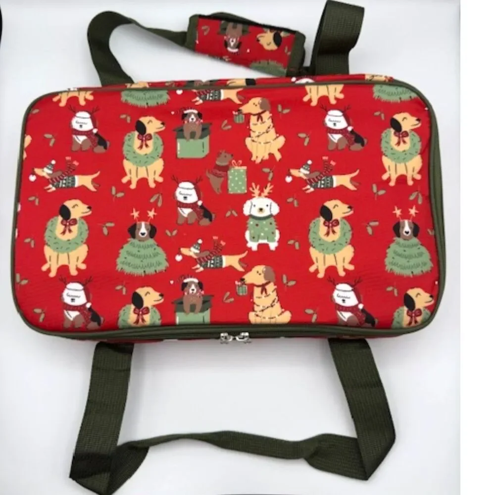 Joyland Bake & Take 3-PC Casserole Dish Holiday Insulated Dogs Bag 2.3QT READ